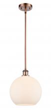  516-1S-AC-G121-10-LED - Athens - 1 Light - 10 inch - Antique Copper - Mini Pendant