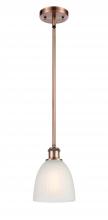  516-1S-AC-G381-LED - Castile - 1 Light - 6 inch - Antique Copper - Mini Pendant