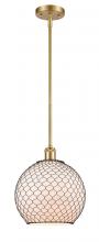  516-1S-SG-G121-10CBK - Farmhouse Chicken Wire Mini Pendant