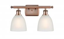  516-2W-AC-G381-LED - Castile - 2 Light - 16 inch - Antique Copper - Bath Vanity Light