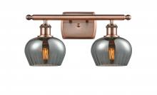  516-2W-AC-G93-LED - Fenton - 2 Light - 17 inch - Antique Copper - Bath Vanity Light