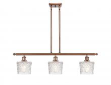  516-3I-AC-G402-LED - Niagara - 3 Light - 36 inch - Antique Copper - Cord hung - Island Light