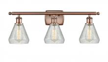  516-3W-AC-G275-LED - Conesus - 3 Light - 26 inch - Antique Copper - Bath Vanity Light