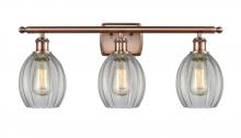  516-3W-AC-G82-LED - Eaton - 3 Light - 26 inch - Antique Copper - Bath Vanity Light