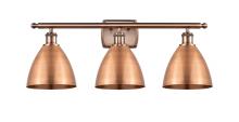  516-3W-AC-MBD-75-AC-LED - Bristol - 3 Light - 28 inch - Antique Copper - Bath Vanity Light