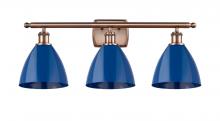  516-3W-AC-MBD-75-BL-LED - Plymouth - 3 Light - 28 inch - Antique Copper - Bath Vanity Light