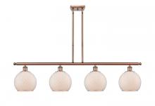  516-4I-AC-G121-8CSN - Farmhouse Chicken Wire - 4 Light - 48 inch - Antique Copper - Cord hung - Island Light