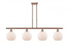  516-4I-AC-G121-LED - Athens - 4 Light - 48 inch - Antique Copper - Cord hung - Island Light