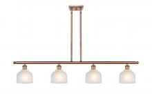  516-4I-AC-G411-LED - Dayton - 4 Light - 48 inch - Antique Copper - Cord hung - Island Light