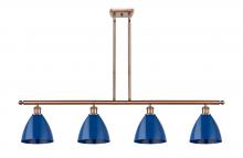  516-4I-AC-MBD-75-BL-LED - Plymouth - 4 Light - 48 inch - Antique Copper - Cord hung - Island Light