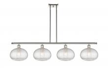  516-4I-PN-G555-10CL - Ithaca - 4 Light - 48 inch - Polished Nickel - Cord hung - Island Light