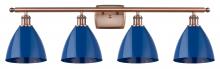  516-4W-AC-MBD-75-BL - Plymouth - 4 Light - 38 inch - Antique Copper - Bath Vanity Light