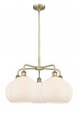  516-5CR-AB-G121-10 - Athens - 5 Light - 28 inch - Antique Brass - Chandelier