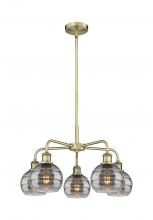  516-5CR-AB-G556-6SM - Rochester - 5 Light - 24 inch - Antique Brass - Chandelier