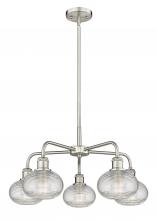  516-5CR-SN-G555-6CL - Ithaca - 5 Light - 24 inch - Satin Nickel - Chandelier