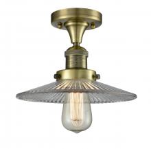  517-1CH-AB-G2-LED - Halophane - 1 Light - 9 inch - Antique Brass - Semi-Flush Mount