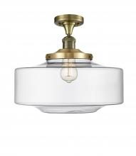  517-1CH-AB-G692-16-LED - Bridgeton - 1 Light - 12 inch - Antique Brass - Semi-Flush Mount