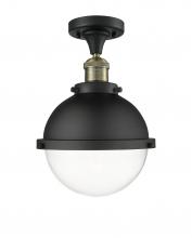  517-1CH-BAB-HFS-82-BK-LED - Hampden - 1 Light - 9 inch - Black Antique Brass - Semi-Flush Mount