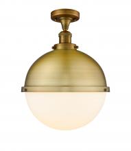  517-1CH-BB-HFS-121-BB-LED - Hampden - 1 Light - 13 inch - Brushed Brass - Semi-Flush Mount