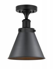  616-1F-BK-M13-BK - Appalachian - 1 Light - 8 inch - Matte Black - Semi-Flush Mount