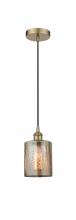  616-1P-AB-G116-LED - Cobbleskill - 1 Light - 5 inch - Antique Brass - Cord hung - Mini Pendant