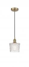  616-1P-AB-G402-LED - Niagara - 1 Light - 7 inch - Antique Brass - Cord hung - Mini Pendant