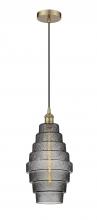  616-1P-AB-G673-8 - Cascade - 1 Light - 8 inch - Antique Brass - Cord hung - Mini Pendant