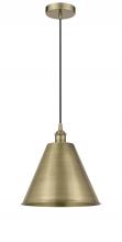  616-1P-AB-MBC-12-AB-LED - Berkshire - 1 Light - 12 inch - Antique Brass - Cord hung - Mini Pendant