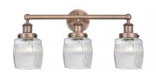  616-3W-AC-G302 - Colton - 3 Light - 24 inch - Antique Copper - Bath Vanity Light