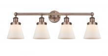  616-4W-AC-G61 - Cone - 4 Light - 33 inch - Antique Copper - Bath Vanity Light