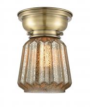  623-1F-AB-G146-LED - Chatham - 1 Light - 7 inch - Antique Brass - Flush Mount