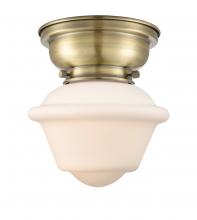  623-1F-AB-G531-LED - Oxford - 1 Light - 8 inch - Antique Brass - Flush Mount