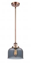  916-1S-AC-G73-LED - Bell - 1 Light - 8 inch - Antique Copper - Mini Pendant