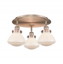  916-3C-AC-G321 - Olean - 3 Light - 19 inch - Antique Copper - Flush Mount