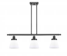  916-3I-BK-G61-LED - Cone - 3 Light - 36 inch - Matte Black - Stem Hung - Island Light