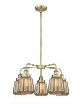  916-5CR-AB-G146 - Chatham - 5 Light - 26 inch - Antique Brass - Chandelier