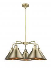  916-5CR-AB-M10-AB - Ballston Urban - 5 Light - 27 inch - Antique Brass - Chandelier