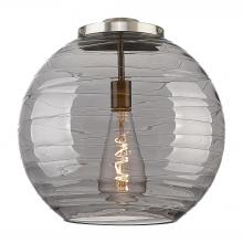  G1213-16SM - Deco Swirl 16" Light Smoke Glass