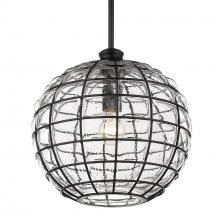  1096-M BLK-SD - Powell Medium Pendant in Matte Black