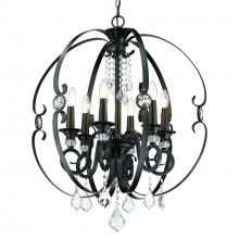  1323-6 BLK - Ella 6 Light Chandelier