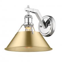  3306-1W CH-BCB - Orwell CH 1 Light Wall Sconce in Chrome with Brushed Champagne Bronze shade