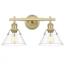  3306-BA2 BCB-CLR - Orwell BCB 2 Light Bath Vanity in Brushed Champagne Bronze with Clear Glass