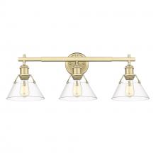  3306-BA3 BCB-CLR - Orwell BCB 3 Light Bath Vanity in Brushed Champagne Bronze with Clear Glass