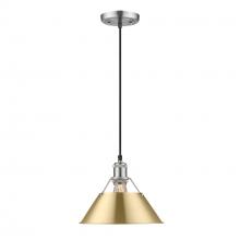  3306-M PW-BCB - Orwell PW Medium Pendant - 10" in Pewter with Brushed Champagne Bronze shade