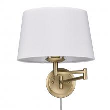  3692-A1W BCB-MWS - Eleanor Articulating Wall Sconce in Brushed Champagne Bronze with Modern White Shade