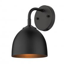  6956-1W BLK-BLK - Zoey 1-Light Wall Sconce in Matte Black with Matte Black Shade