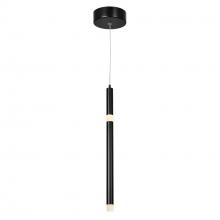  1262P5-1-101 - Flute 1 Light LED Pendant With Black Finish