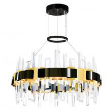  1592P24-612 - Aya LED Integrated Pearl Black Chandelier