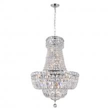  8003P22C - Stefania 13 Light Down Chandelier With Chrome Finish