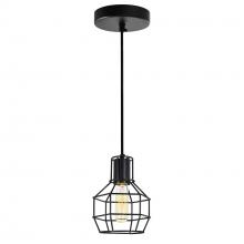  9608P6-1-101 - Secure 1 Light Down Mini Pendant With Black Finish